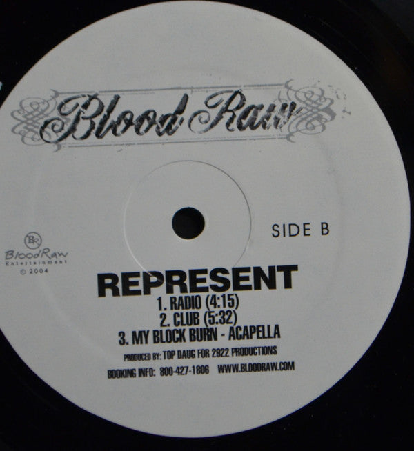 Blood Raw, Pastor Troy, Grandaddy Souf : My Block Burn (12")