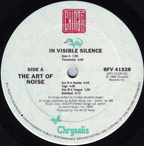The Art Of Noise : In Visible Silence (LP, Album, Pit)