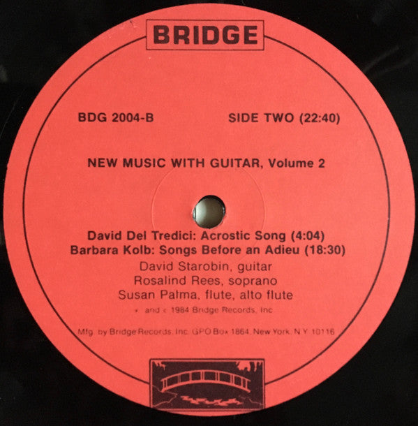 David Starobin : New Music With Guitar, Volume 2 (LP, Album)