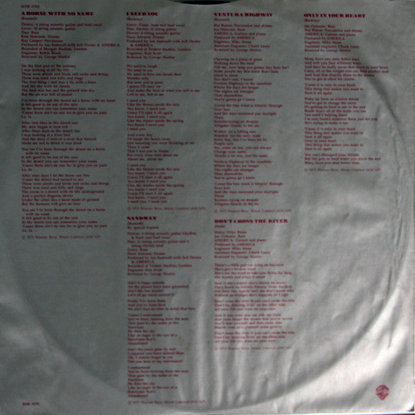 America (2) : History · America's Greatest Hits (LP, Comp, RE, Gol)