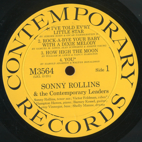 Sonny Rollins : Sonny Rollins And The Contemporary Leaders (LP, Album, Mono, DG )