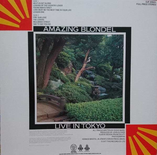 Amazing Blondel : Live In Tokyo (LP, Album)