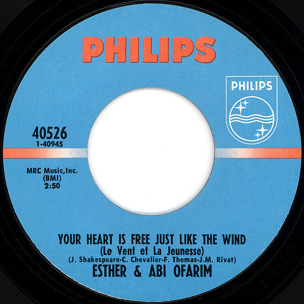 Esther & Abi Ofarim : Cinderella Rockefella / Your Heart Is Free Just Like The Wind (7", Single)