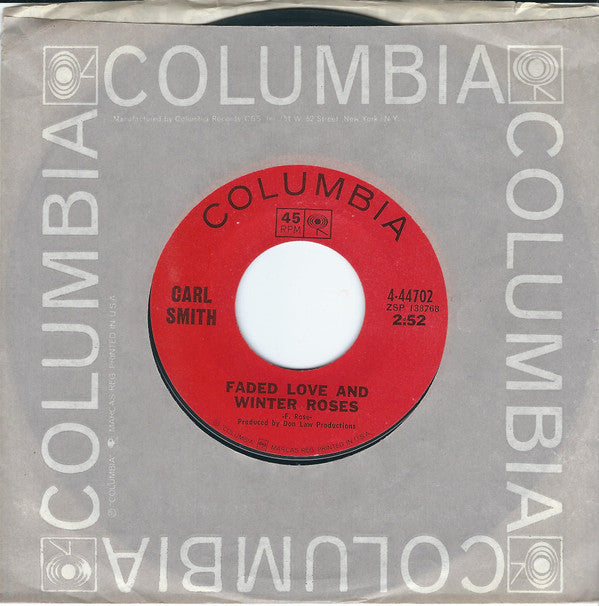 Carl Smith (3) : Faded Love And Winter Roses / Until I Looked At You (7", Styrene, San)