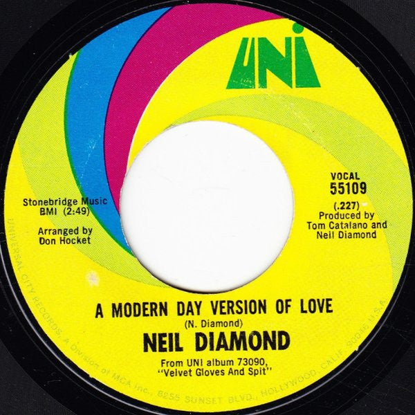 Neil Diamond : Brother Love's Travelling Salvation Show / A Modern Day Version Of Love (7", Mono, Mon)