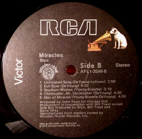 Styx : Miracles (LP, Album, RE)