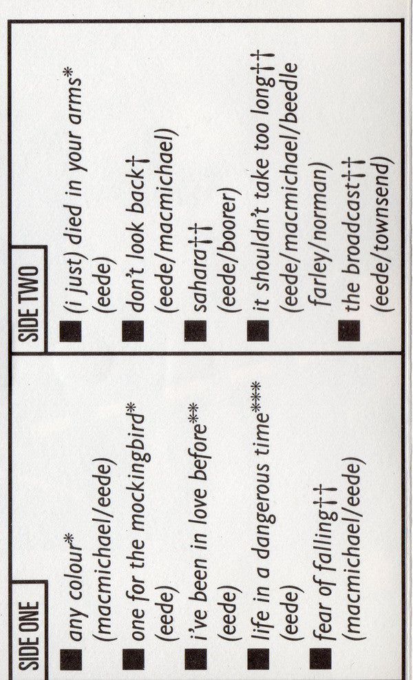 Cutting Crew : Broadcast (Cass, Album, SR)