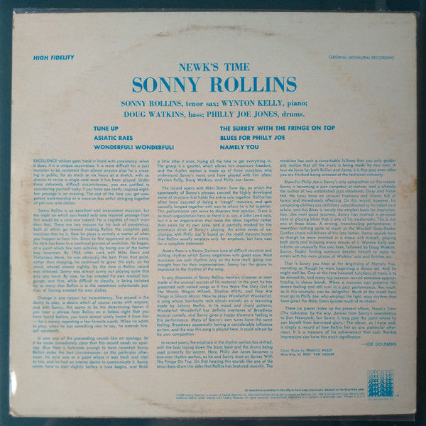 Sonny Rollins : Newk's Time (LP, Album, RE)