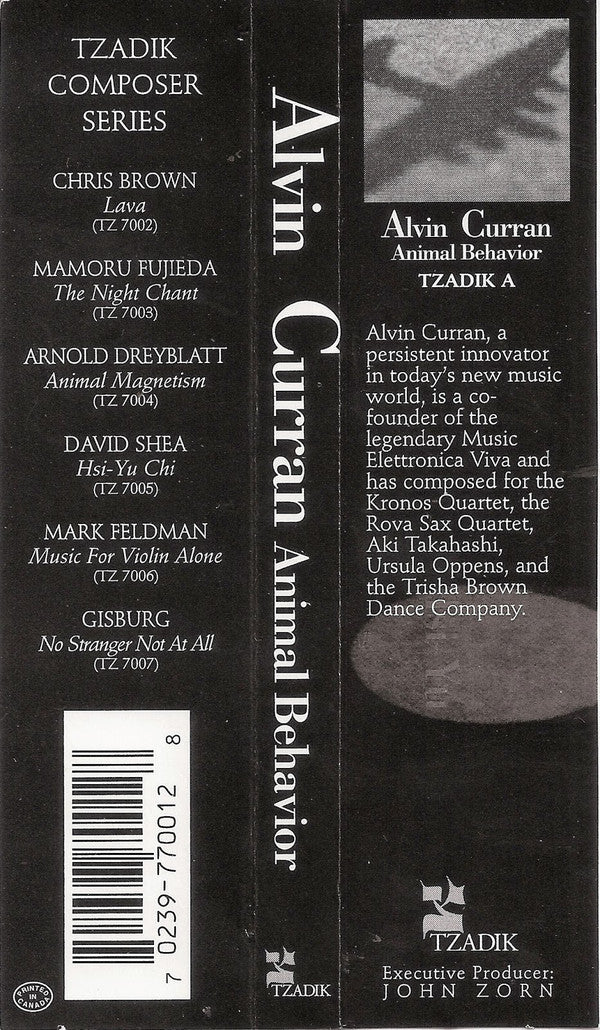 Alvin Curran : Animal Behavior (CD, Album)