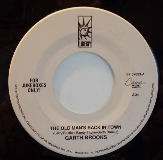 Garth Brooks : The Old Man's Back In Town / Santa Looked A Lot Like Daddy (7", Jukebox)