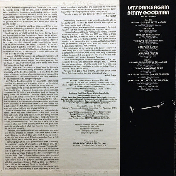 Benny Goodman And His Orchestra : Let's Dance Again (LP, Comp)