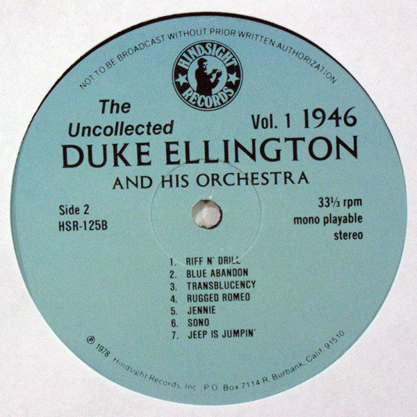 Duke Ellington And His Orchestra : The Uncollected Duke Ellington, Vol. 1, 1946 (LP, Album, Mono)