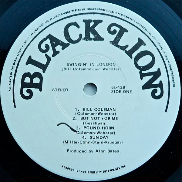 Bill Coleman (2) / Ben Webster : Swingin' In London (LP, Album)