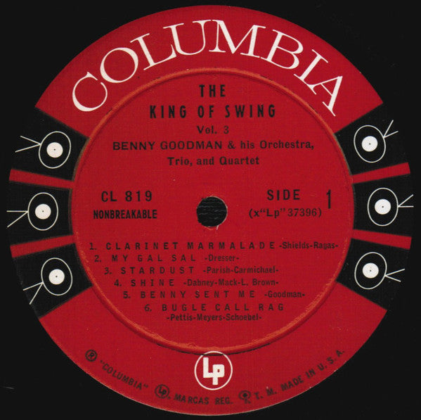 Benny Goodman And His Orchestra And The Benny Goodman Quartet : 1937-38 Jazz Concert No. 2 - The King Of Swing Vol. 3 (LP, Album, Mono)