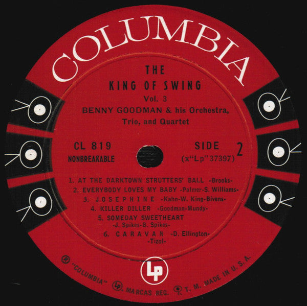 Benny Goodman And His Orchestra And The Benny Goodman Quartet : 1937-38 Jazz Concert No. 2 - The King Of Swing Vol. 3 (LP, Album, Mono)