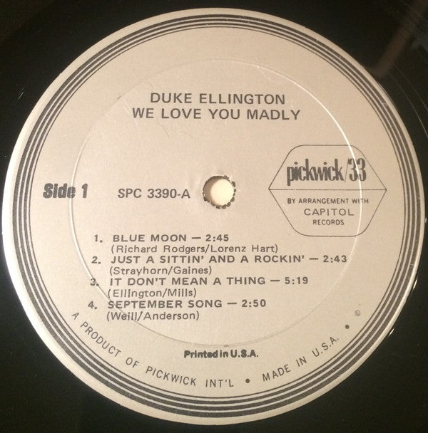 Duke Ellington : We Love You Madly (LP, Album)