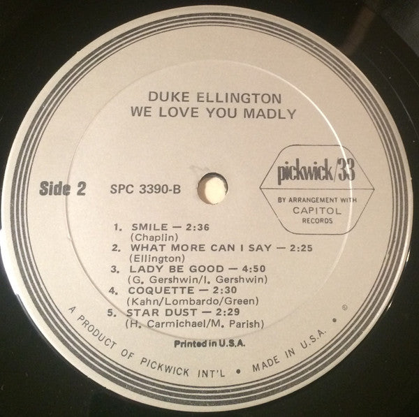 Duke Ellington : We Love You Madly (LP, Album)