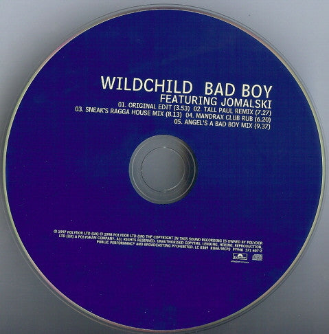 Wildchild Featuring Jomalski* : Bad Boy (CD, Single)