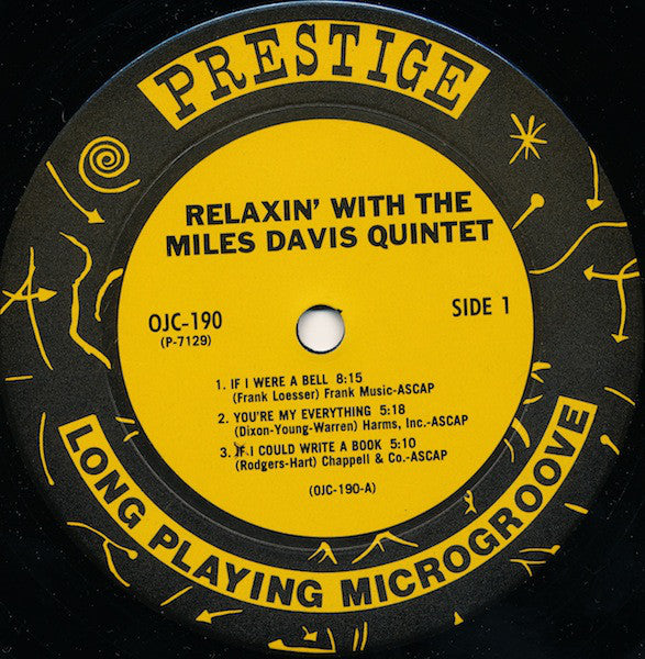 The Miles Davis Quintet : Relaxin' With The Miles Davis Quintet (LP, Album, Mono, RE)