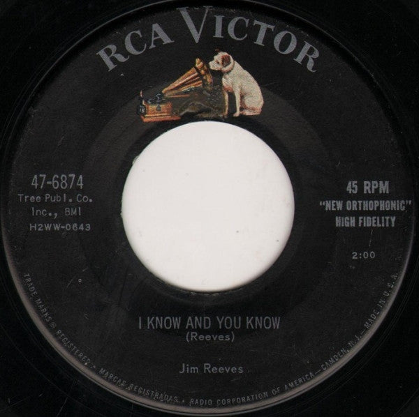 Jim Reeves : Four Walls / I Know And You Know (7")