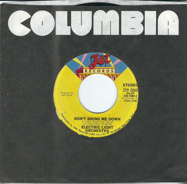 Electric Light Orchestra : Don't Bring Me Down (7", Single, Styrene, Ter)