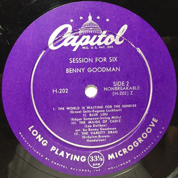 Benny Goodman : Session For Six (10")