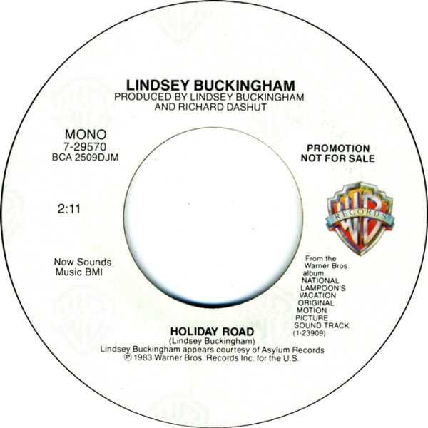 Lindsey Buckingham : Holiday Road (7", Promo)