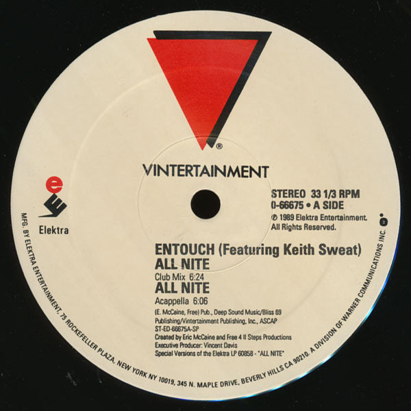 Entouch (2) Featuring Keith Sweat : All Nite (12")