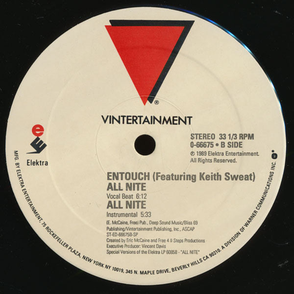 Entouch (2) Featuring Keith Sweat : All Nite (12")