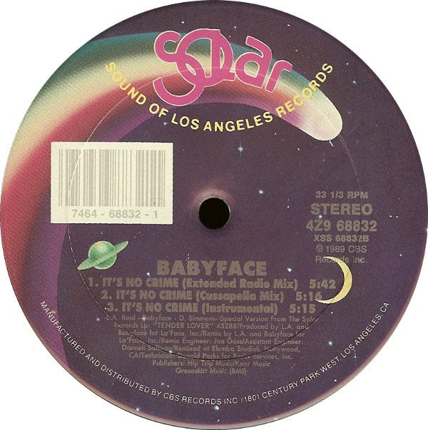Babyface : It's No Crime (12")