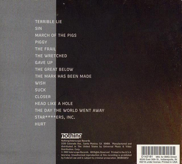 Nine Inch Nails : And All That Could Have Been (Live) (CD, Album, Club)