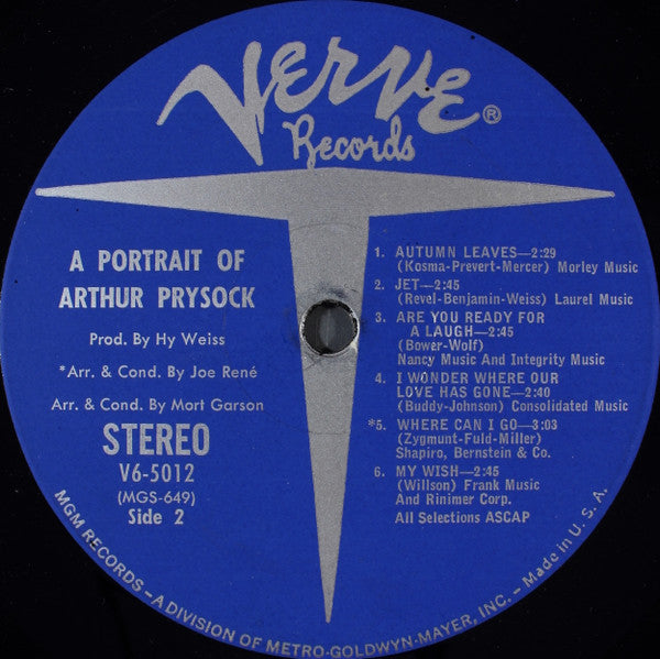 Arthur Prysock : A Portrait Of Arthur Prysock (LP, Album)