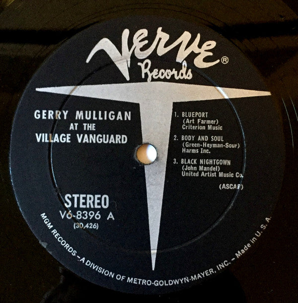 Gerry Mulligan And The Concert Jazz Band* : At The Village Vanguard (LP, Album, Gat)