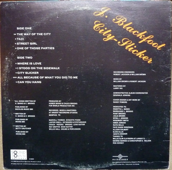 J. Blackfoot : City Slicker (LP, Album)