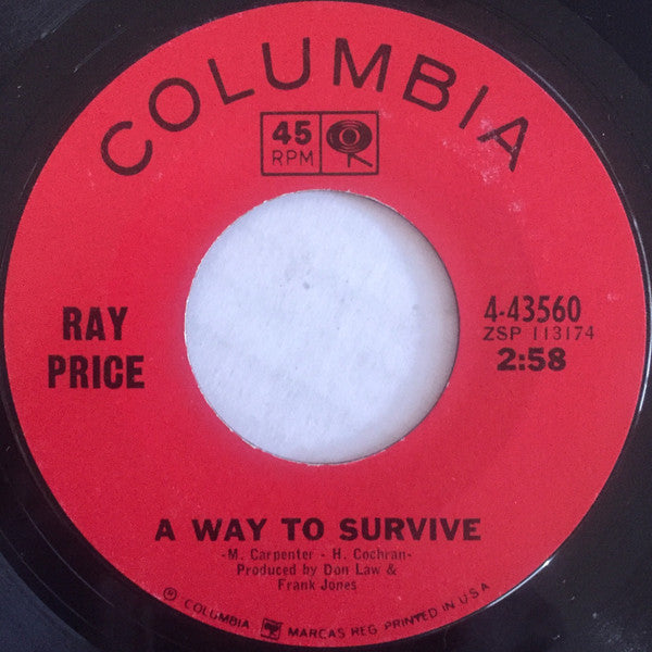 Ray Price : I'm Not Crazy Yet / A Way To Survive (7", Single, Styrene)
