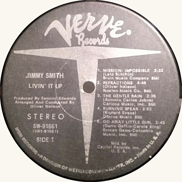 Jimmy Smith : Livin' It Up! (LP, Album, Club)