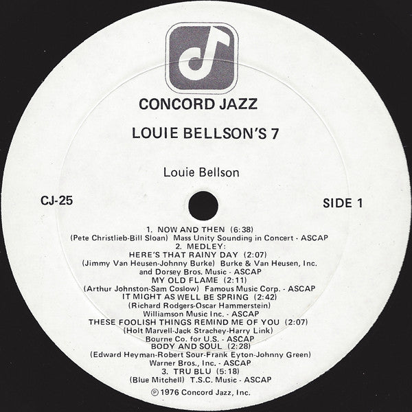 Louie Bellson* : Louie Bellson's 7 - Live At The Concord Summer Festival (LP)