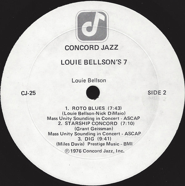 Louie Bellson* : Louie Bellson's 7 - Live At The Concord Summer Festival (LP)