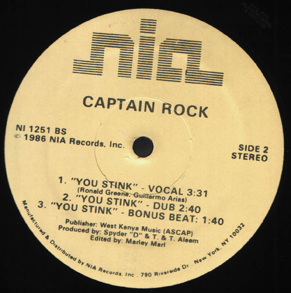 Capt. Rock* : House Of Rock / You Stink (12")