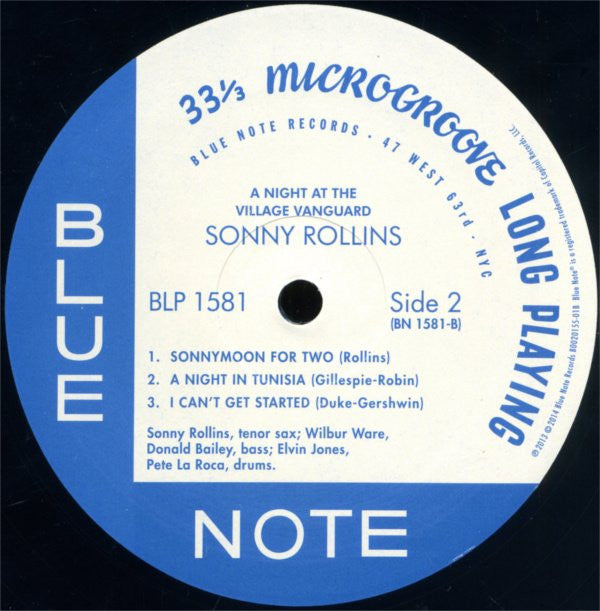 Sonny Rollins : A Night At The "Village Vanguard" (LP, Album, Mono, RE, RM)