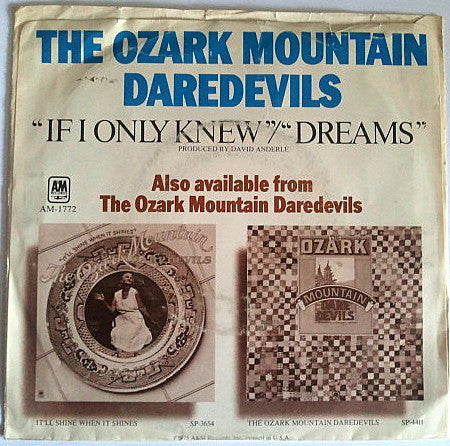 The Ozark Mountain Daredevils : If I Only Knew (7")