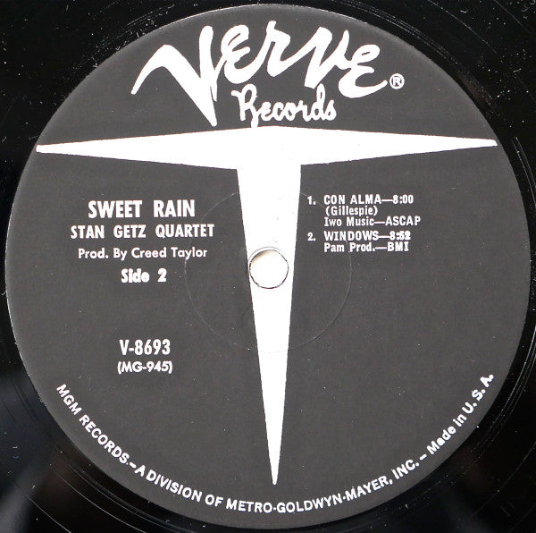 Stan Getz : Sweet Rain (LP, Album, Mono, Gat)