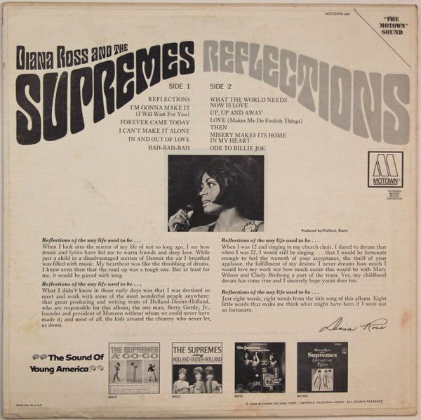 Diana Ross And The Supremes* : Reflections (LP, Album, Ind)