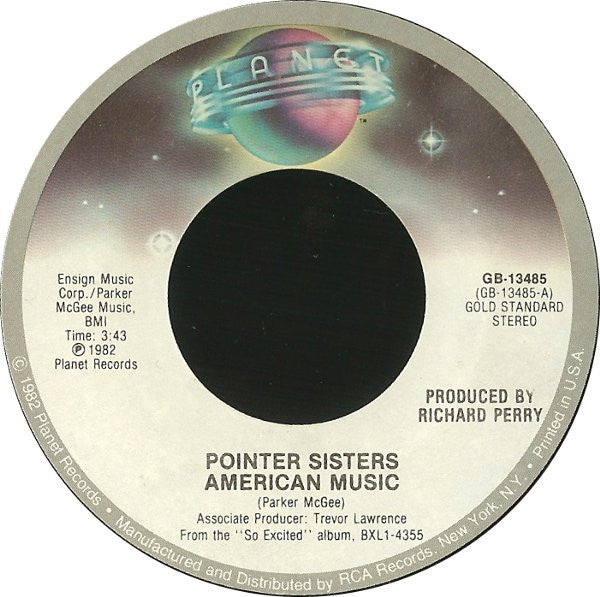 Pointer Sisters : American Music / I'm So Excited (7")