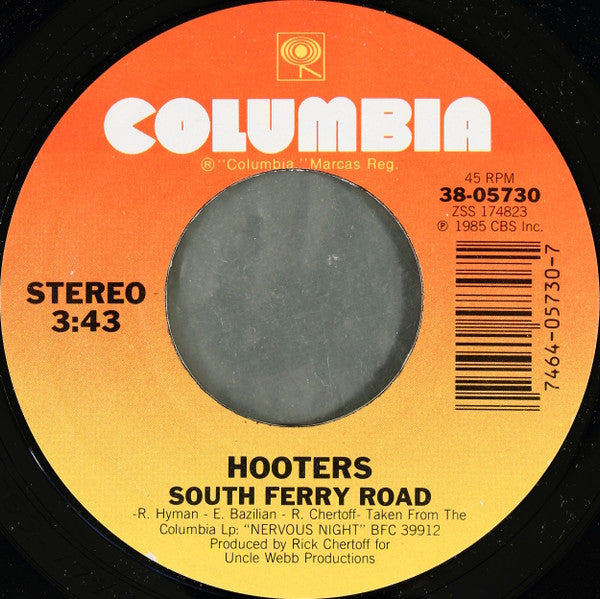 Hooters* : Day By Day (7", Single, Styrene, Pit)