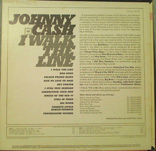 Johnny Cash : I Walk The Line (LP, Album, Mono)