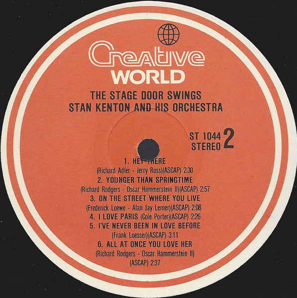 Stan Kenton And His Orchestra : The Stage Door Swings (LP, Album, RE)