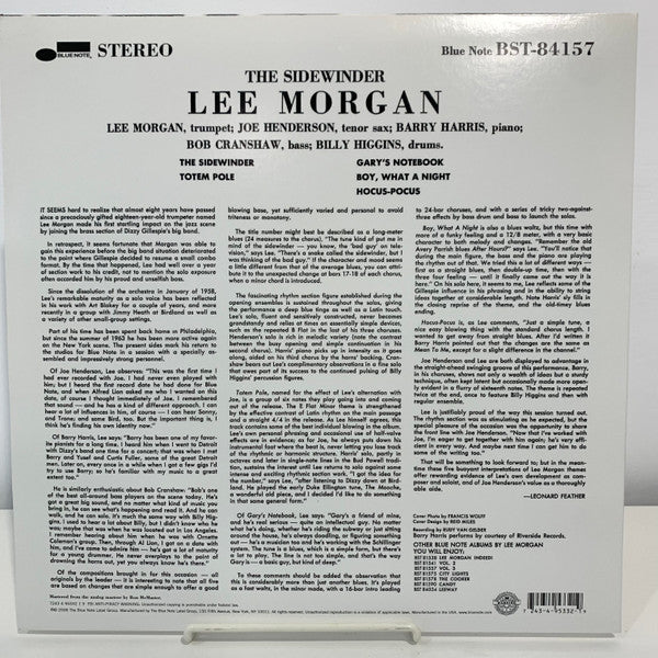 Lee Morgan : The Sidewinder (LP, Album, RE + CD, Album, RE)