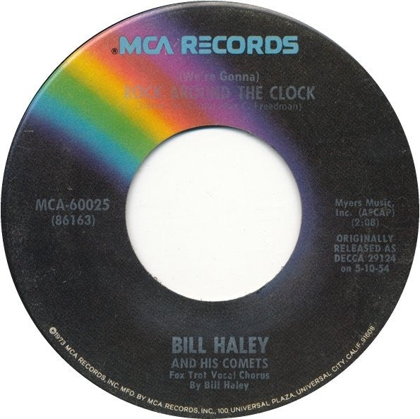 Bill Haley And His Comets : (We're Gonna) Rock Around The Clock (7", Single, RE, Bla)