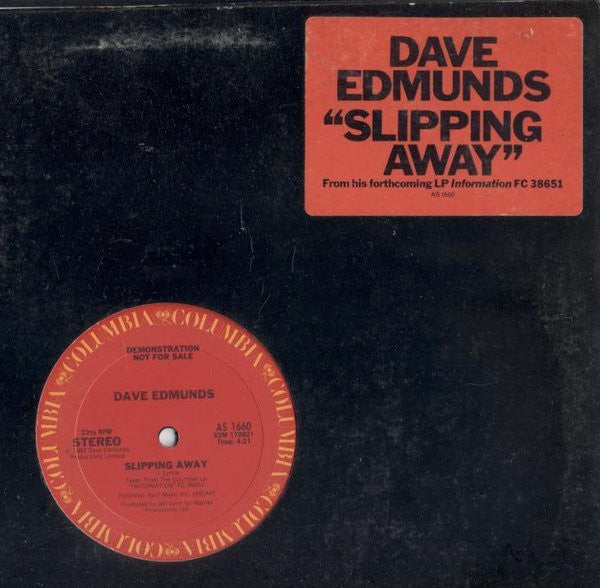 Dave Edmunds : Slipping Away (12", Single, Promo)